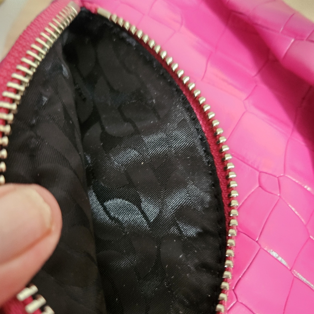 Hot Pink Rebecca Minkoff Julian Max Leather Croissant Hobo bag NEW $329 Retail - Picture 7 of 10